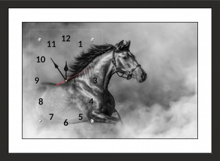 Часы-картина с паспарту в черном багете 50х70 CAS(239)